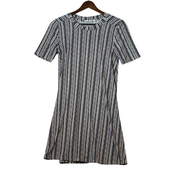 BCBGeneration Black and White Striped Sheath Mini Dress - Picture 1 of 8